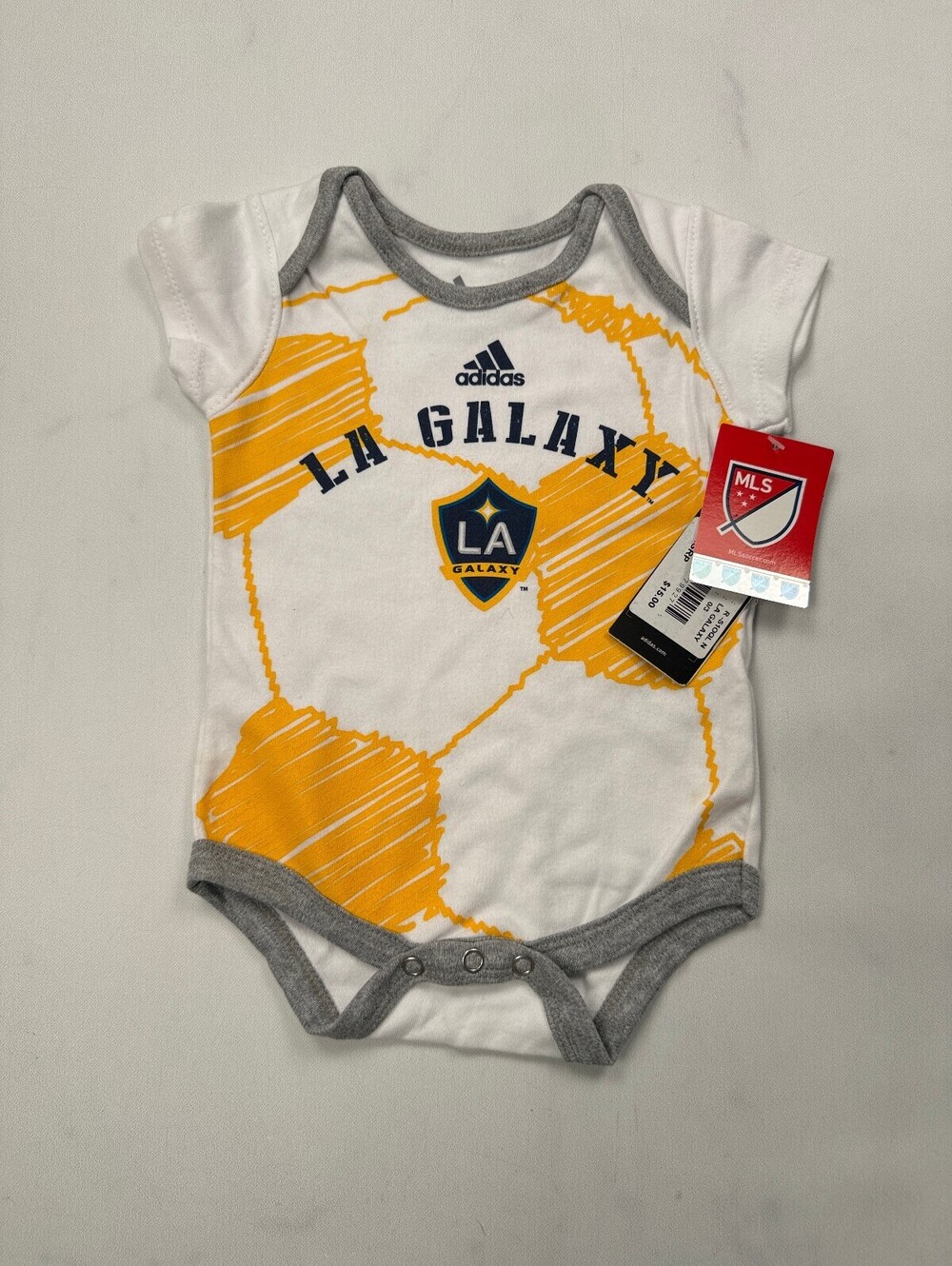 Adidas Los Angeles Galaxy Infant Bodysuit White 2000s Graphic - Boys 0/3M